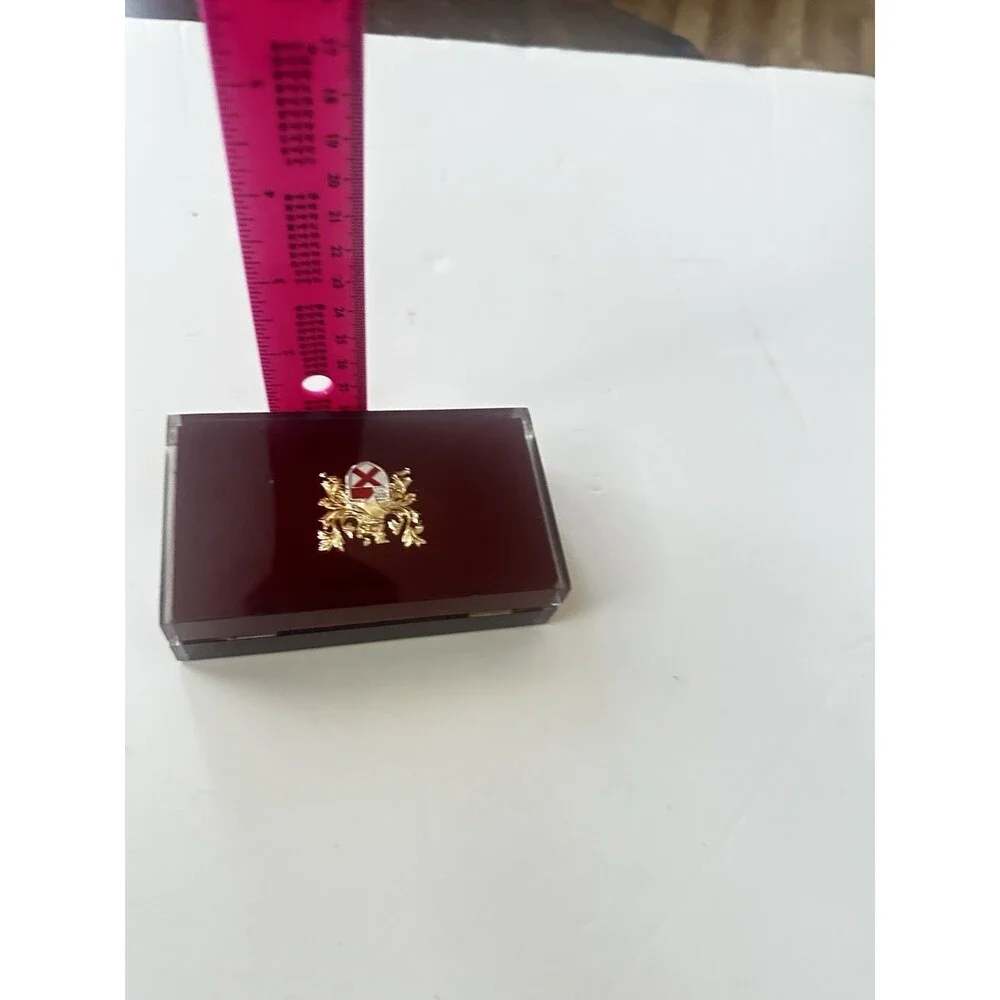 Vintage Lady Elgin Coat of Arms Velvet Lucite Acrylic Watch Case Only